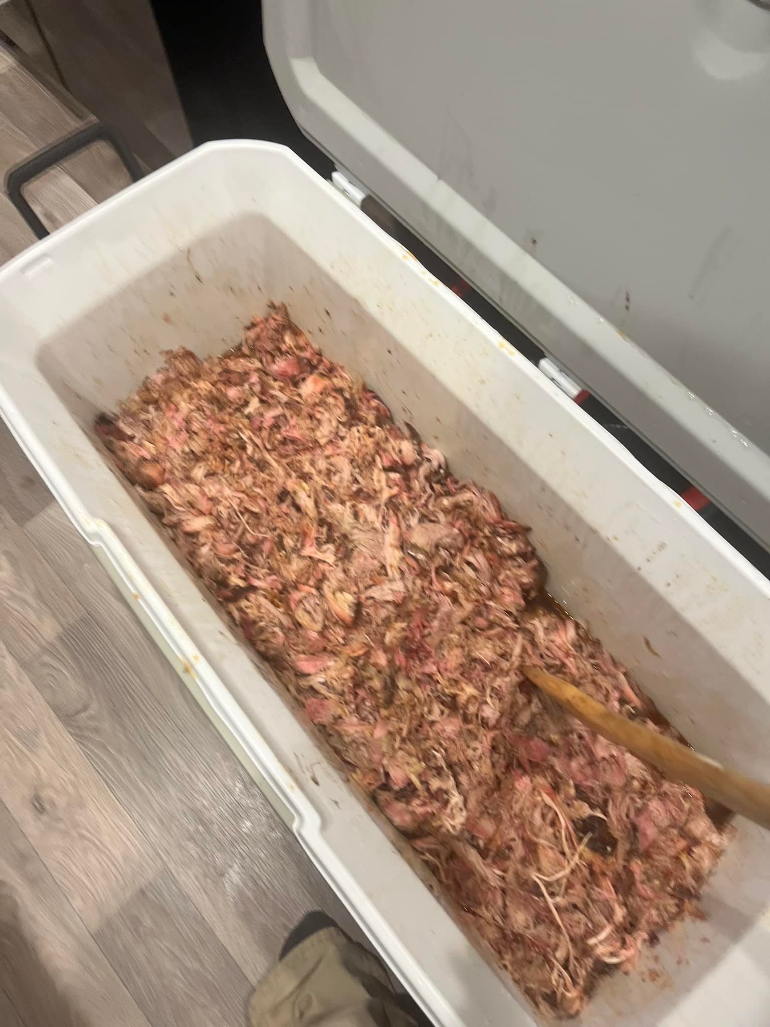 Smoked pulled pork in bulk